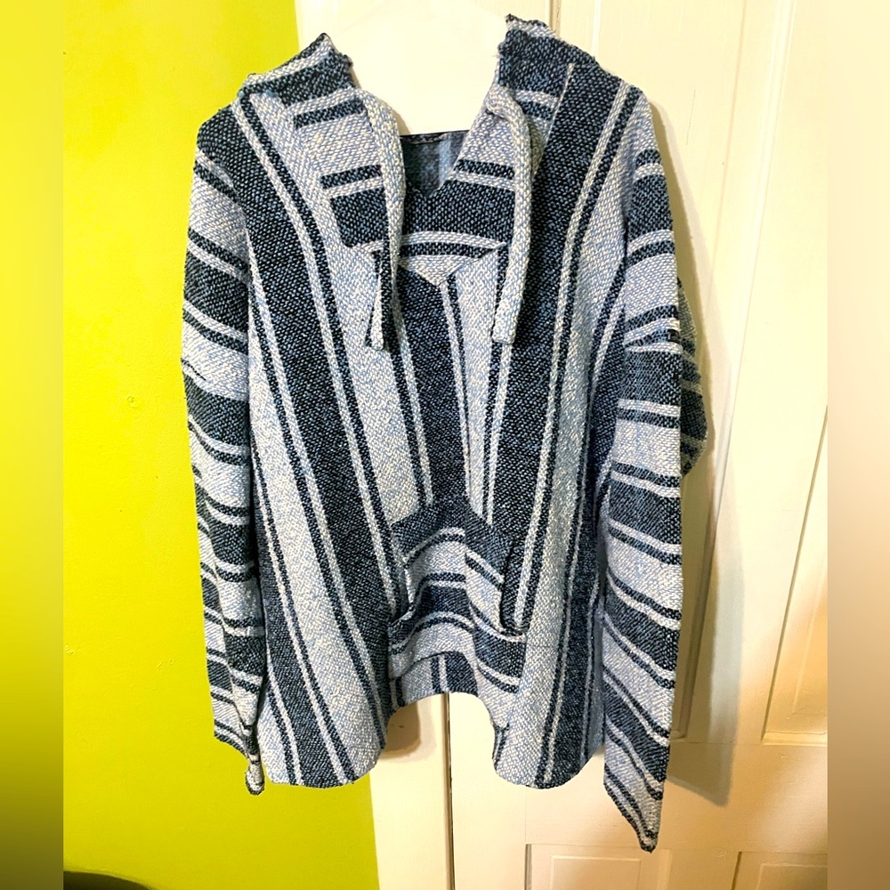 Baja Hoodie Blue/Black/White size L